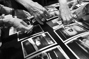 Mary Ellen Mark reviewing work with Students at New York 2014 workshop with Photo Xpeditions