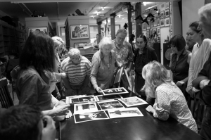 Mary Ellen Mark reviewing work with Students at New York 2014 workshop with Photo Xpeditions