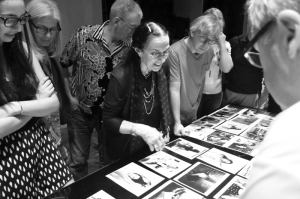 Mary Ellen Mark reviewing work with Students at New York 2014 workshop with Photo Xpeditions