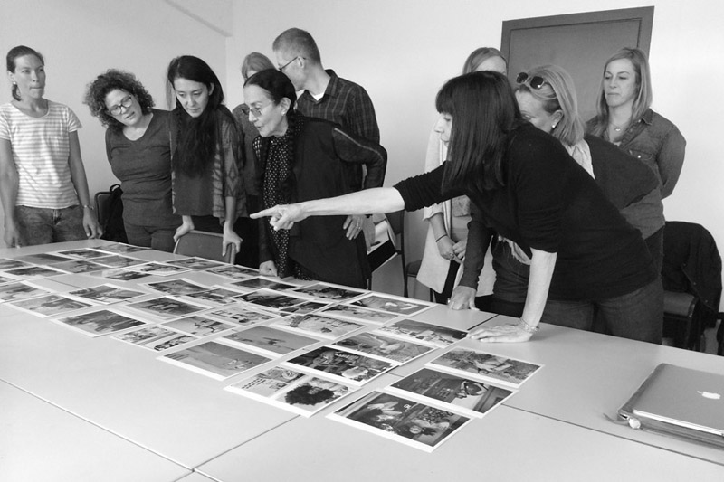 Mary Ellen Mark reviewing work with Students at Iceland workshop | Photo Xpeditions