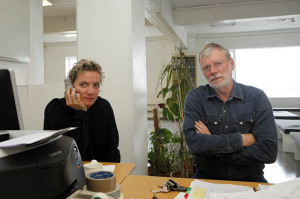 Martin Bell reviewing work with Students on workshop Iceland 2012 | Photo Xpedions