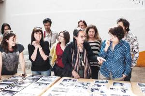 Mary Ellen Mark reviewing work with Students at Photo Xpeditions Oaxaca 2013 workshop