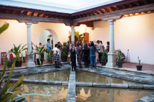 Mary Ellen Mark reviewing work with Students at Photo Xpeditions Oaxaca 2013 workshop